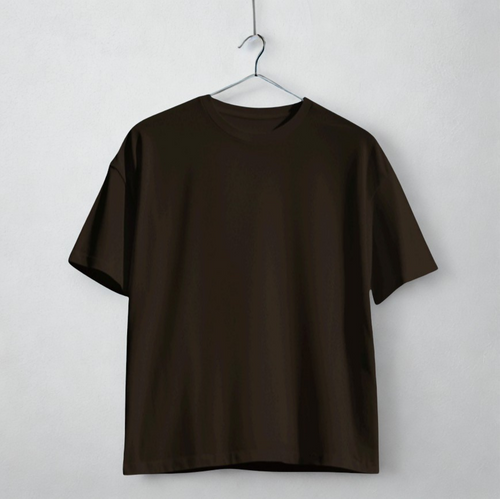 Oversized 220 GSM Brown Cotton T-Shirt