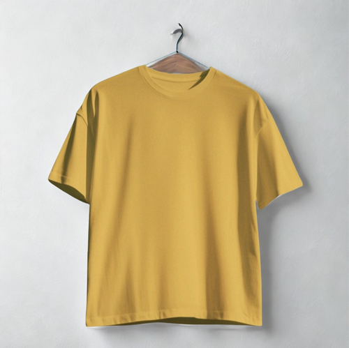 Oversized 220 GSM Beige Cotton T-Shirt