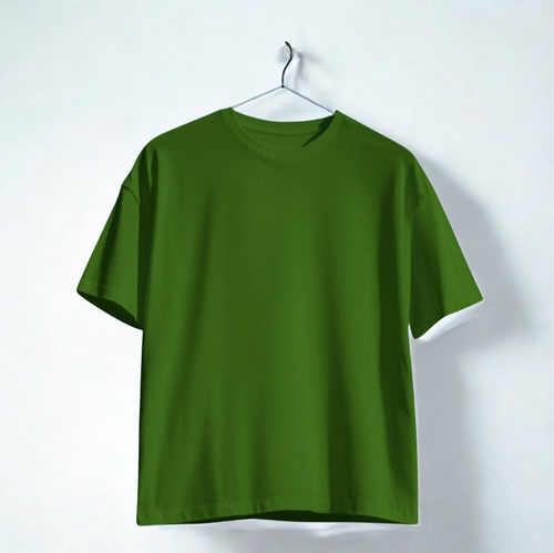 Oversized 220 GSM Avocado Green Cotton T-Shirt