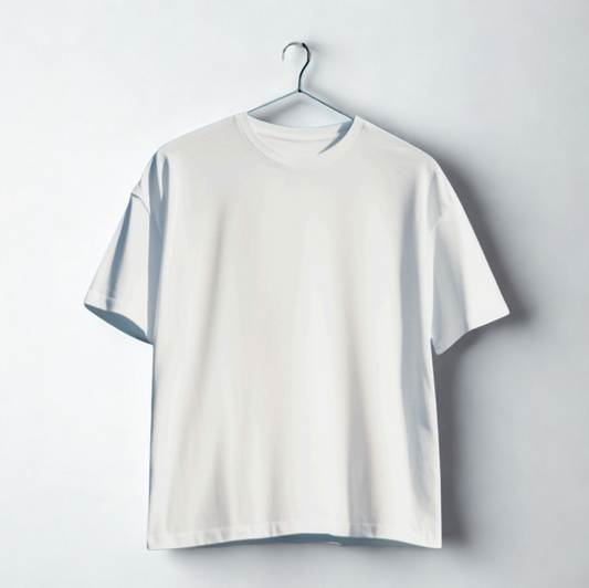 Oversized 220 GSM White Cotton T-Shirt