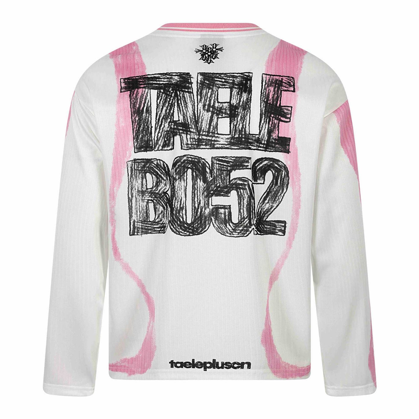 Graffiti Print Casual Loose Fit Long Sleeve Round Neck T-Shirt for Men