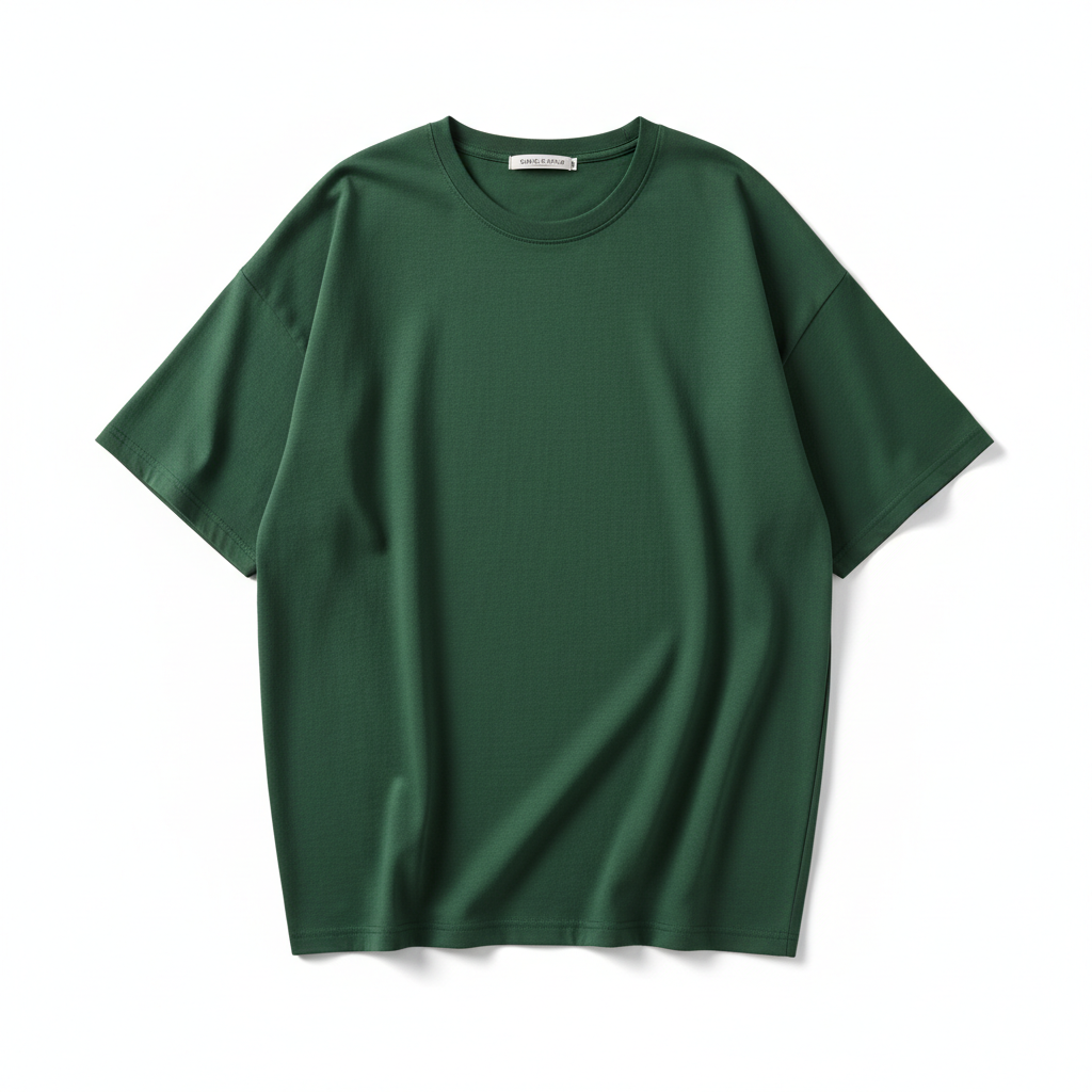 Oversized 220 GSM Avocado Green Cotton T-Shirt