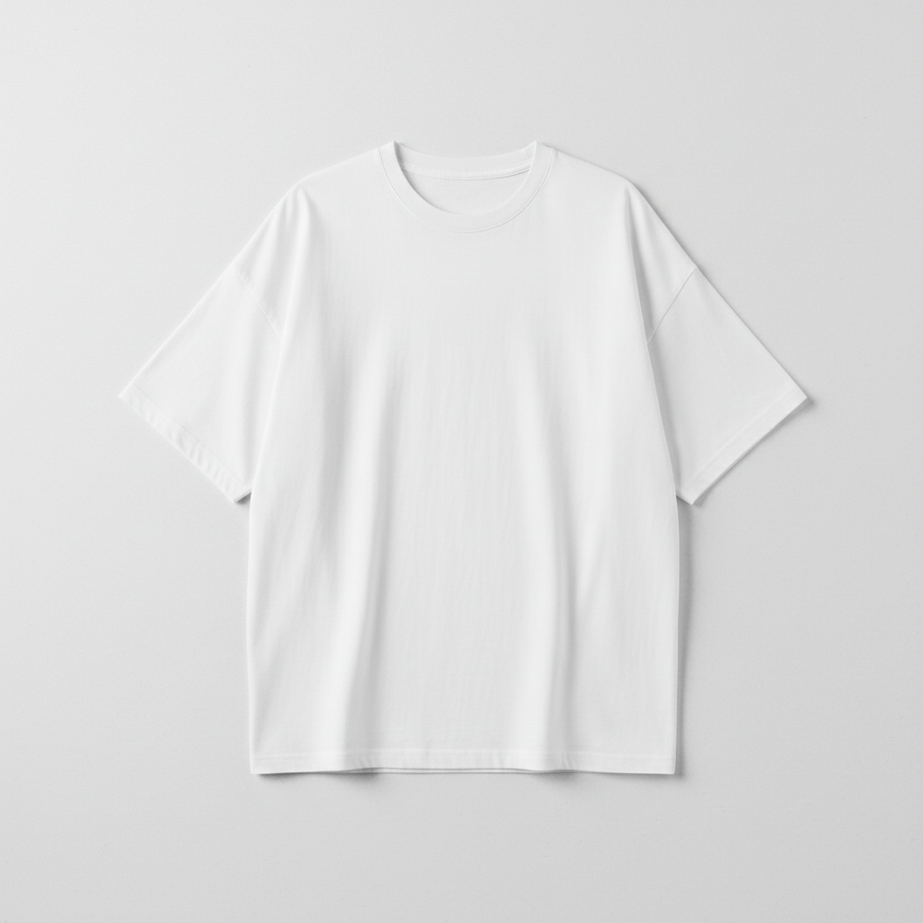 Oversized 220 GSM White Cotton T-Shirt
