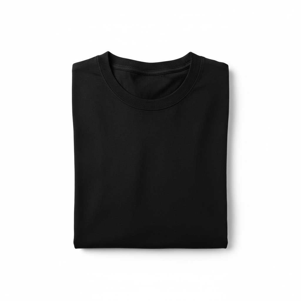 Oversized 220 GSM Black Cotton T-Shirt